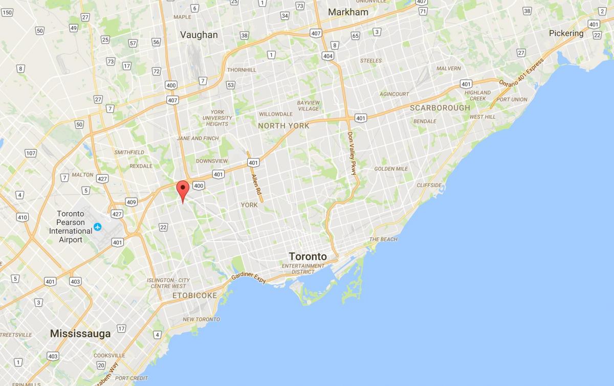 Карта Хамбер висине – Уэстмаунт округ Торонто