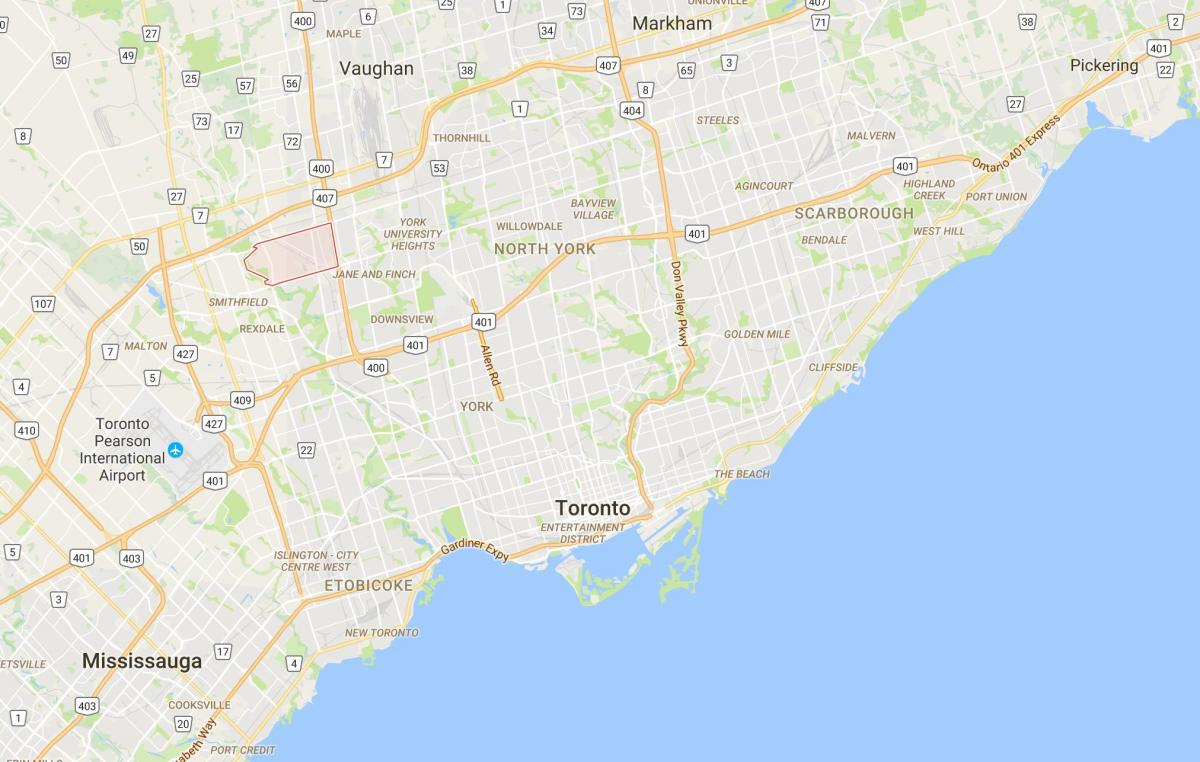 Карта Хамбер самит округ Торонто