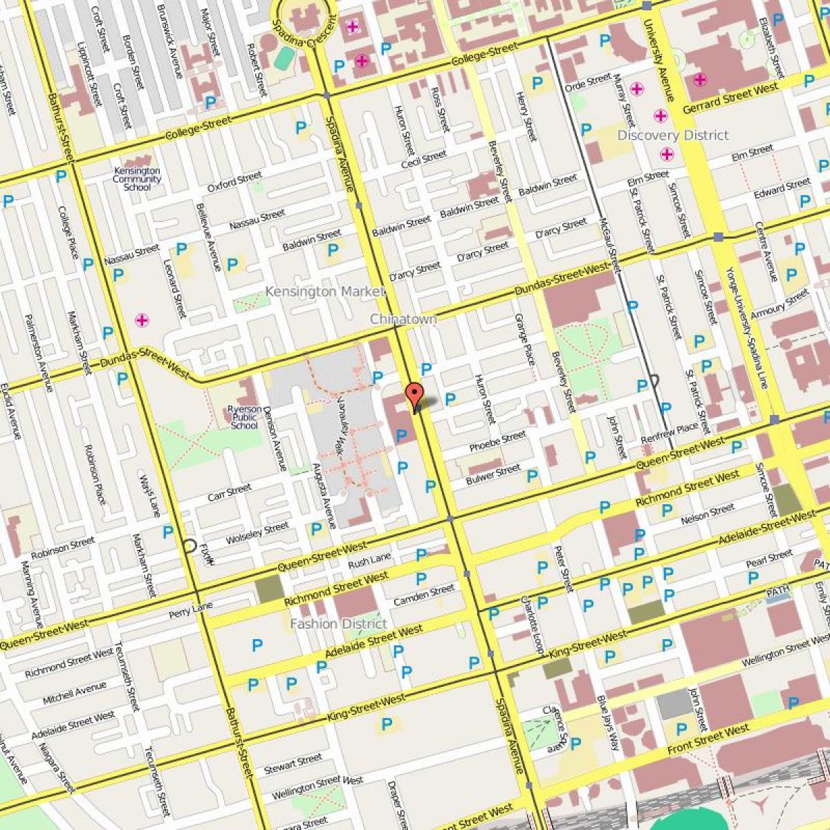 Карта кинески квартал Торонту