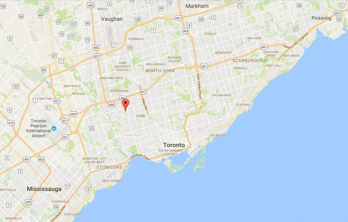 Карта Эймсбери округ Торонто