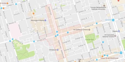Карта Цхинатовн области Торонту