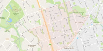Карта Eatonville области Торонту