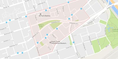 Мапа града корктаун области Торонту