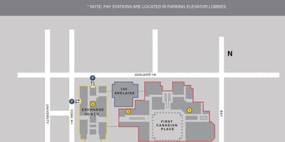 Карта први канадски паркинг место Торонту 
