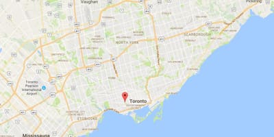 Карта Тројице–Bellwoods округ Торонто