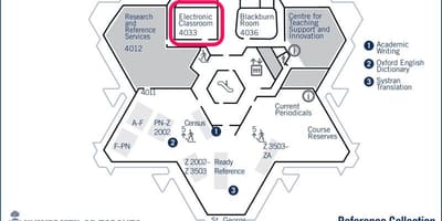 Мапа универзитета у Торонту Робартс библиотека електронских учионица