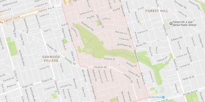 Карта Хоби–Cedarvale области Торонту