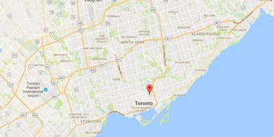 Карта Cabbagetown округ Торонто