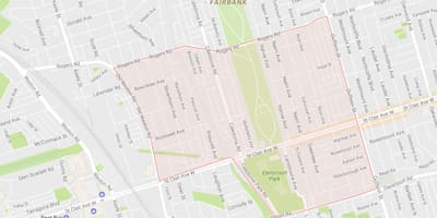 Карта Earlscourt области Торонту