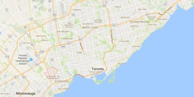 Карта Eatonville округ Торонто