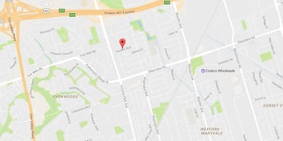 Карта Maryvalen eighbourhood Торонту