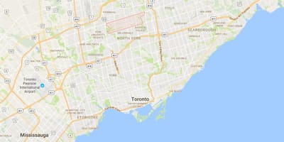 Карта Newtonbrook округ Торонто