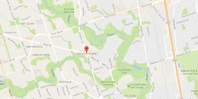 Карта Thistletownneighbourhood области Торонту