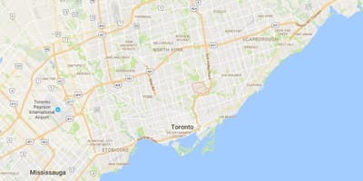 Карта Thorncliffe Парк округ Торонто