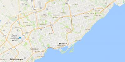 Карта Thorncliffe Парк округ Торонто