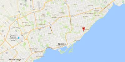 Карта Бреза стене висине округ Торонто