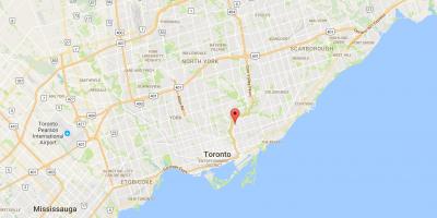 Карта Бродвью Северни округ Торонто