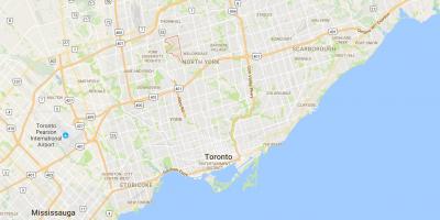 Карта Вестминстер–Бренсон округ Торонто