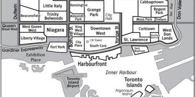 Карта Торонту водич округа 