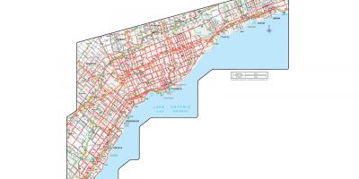 Карта званичних путу Онтарио