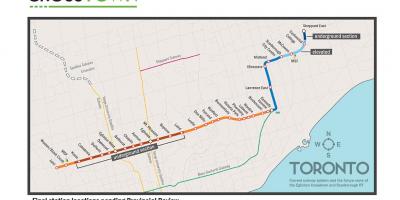 Карта Торонту 5 линија метроа Эглинтон