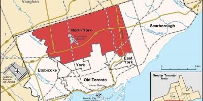 Карта Нортх Иорк-Торонто