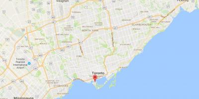 Карта округ Торонто, округ Торонту острва