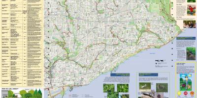 Карта паркова и пешачких стаза Истоку Торонту
