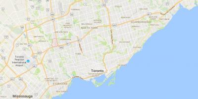 Карта Пельмо Парк – Humberlea округ Торонто