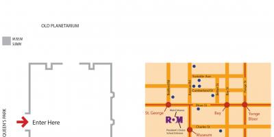 Карта Роиал Онтарио мусеум паркинг