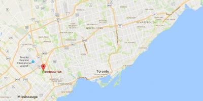 Карта центенниал Парк округ Торонто
