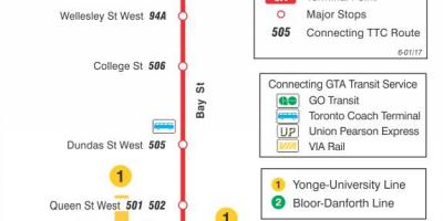 Карта ТТР 6-Баи аутобуске трасе Торонту