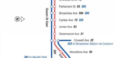 Карта трамвайную линију 502 downtowner може