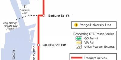 Карта трамвайную линију 509 Харбоурфронт