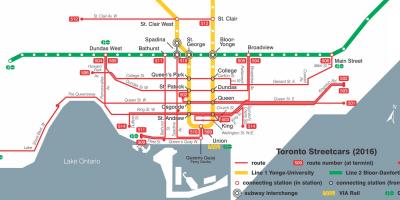 Карта Торонту трамвај 